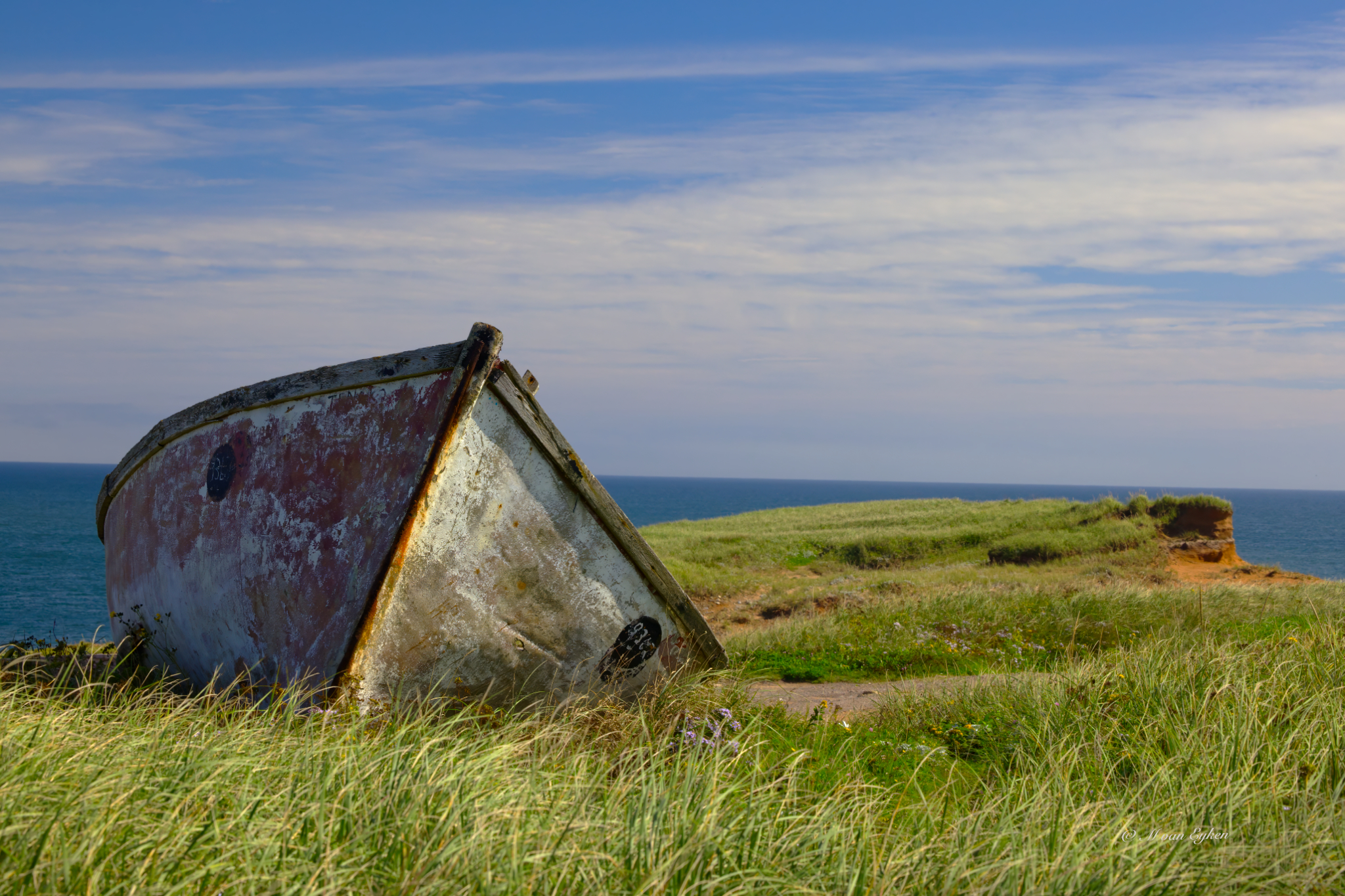 Abandoned hull, near the cliff's of Old Harry.