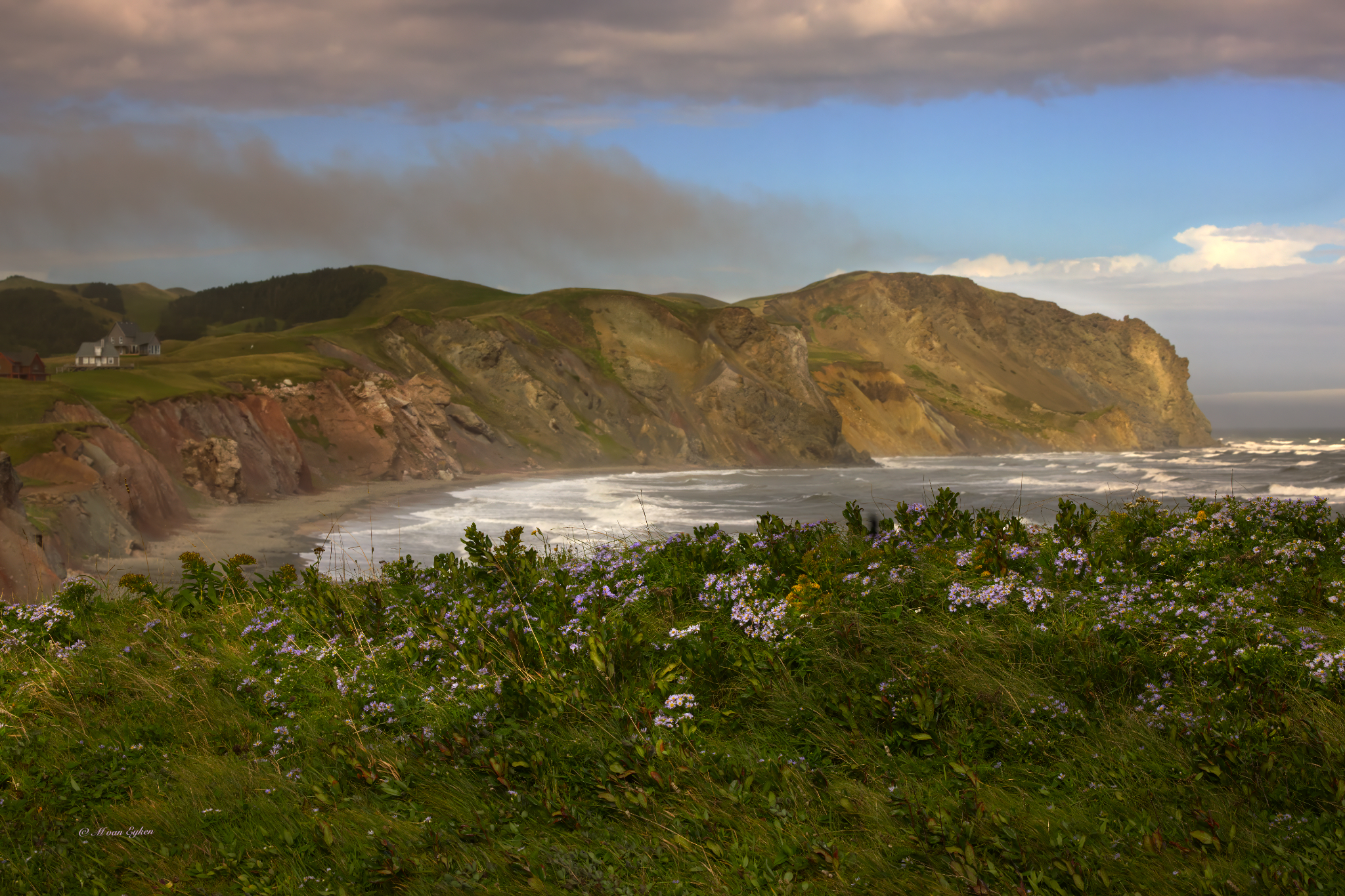 High waves in Firmin's Cove, after tropical storm Lee.